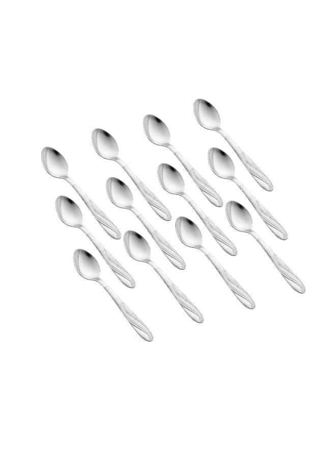 Hic 12-Piece Stainless Steel tea spoon Set Silver - Image 1